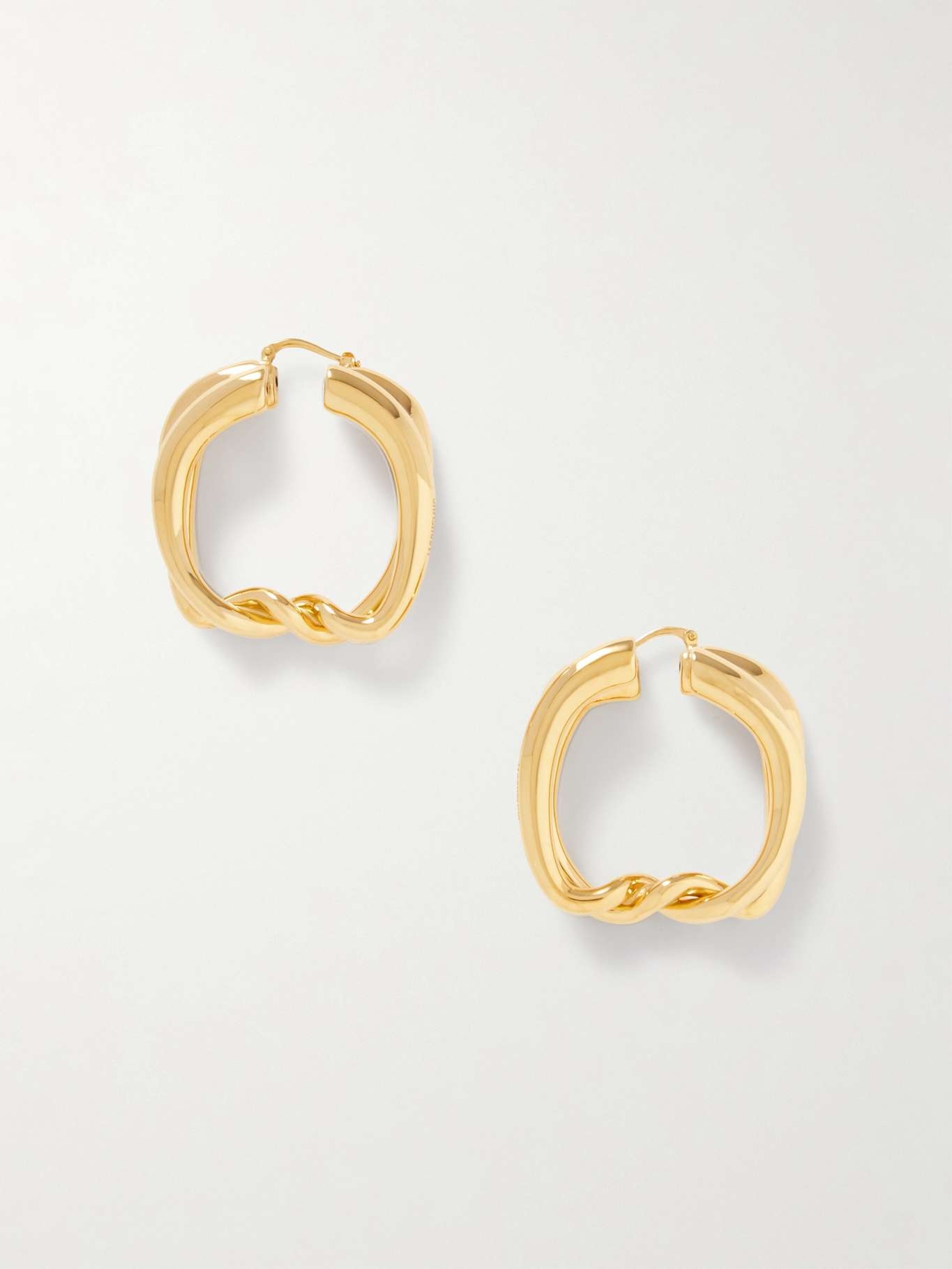 Nodi gold-tone hoop earrings - 1