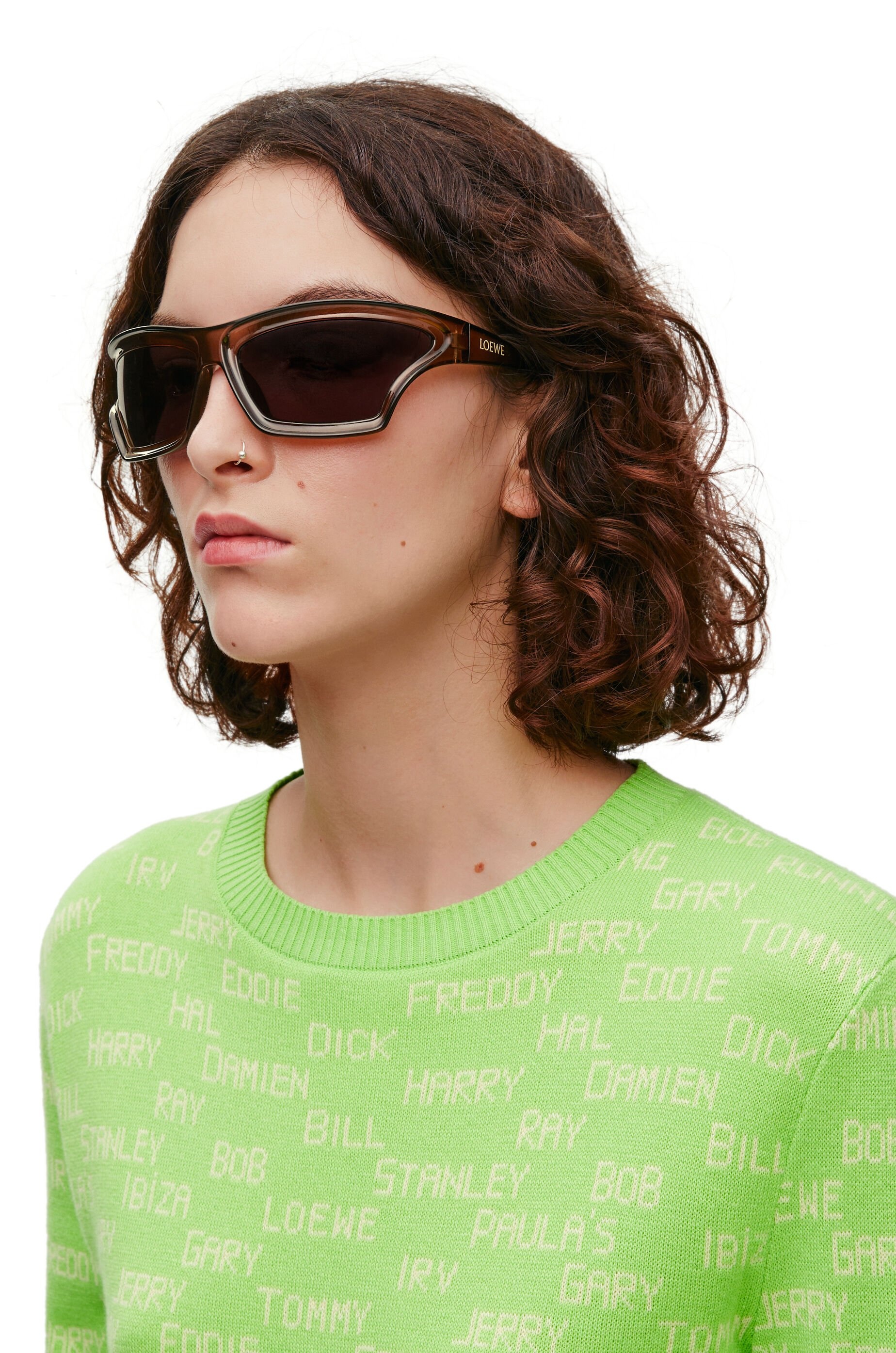 サングラス LOEWE ARCH MASK WHITE SUNGLASSES Loewe - Arch Mask Sunglasses - Solid White - Loewe Eyewear