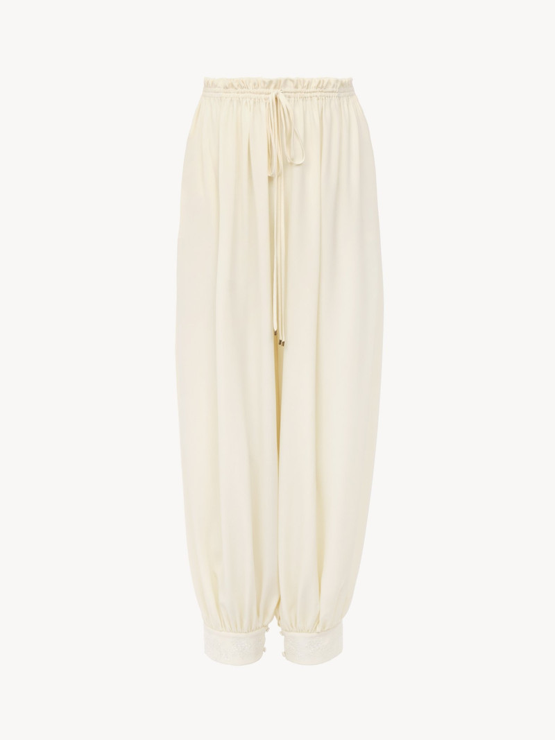 Chloé CROPPED FLUID PANTS IN CRÊPE DE CHINE outlook