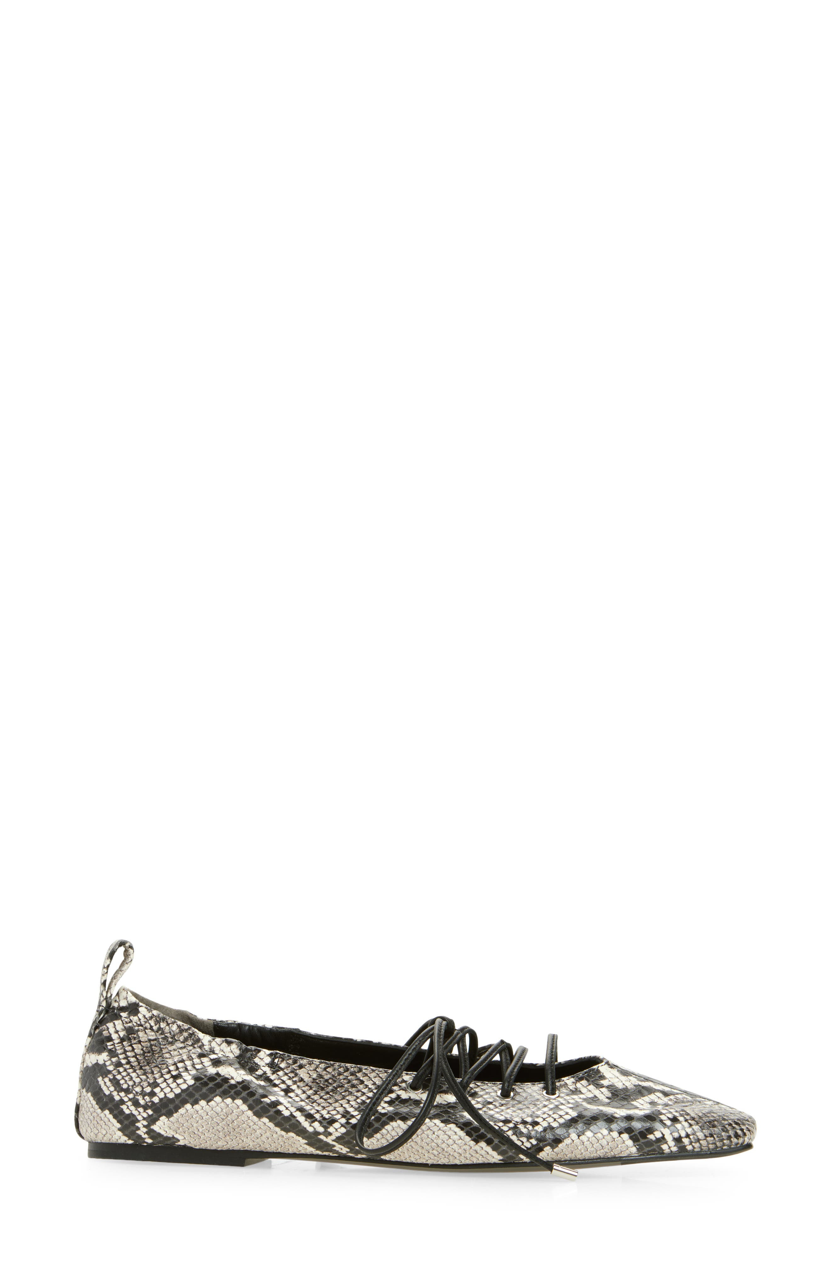 rag & bone Sophia Ballet Flat in White Sn at Nordstrom - 3
