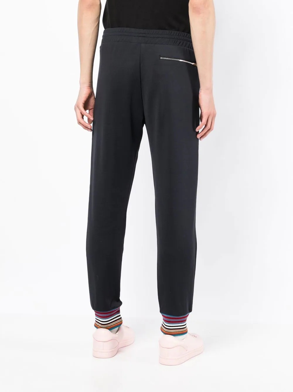 zip-fastening pocket track pants - 4