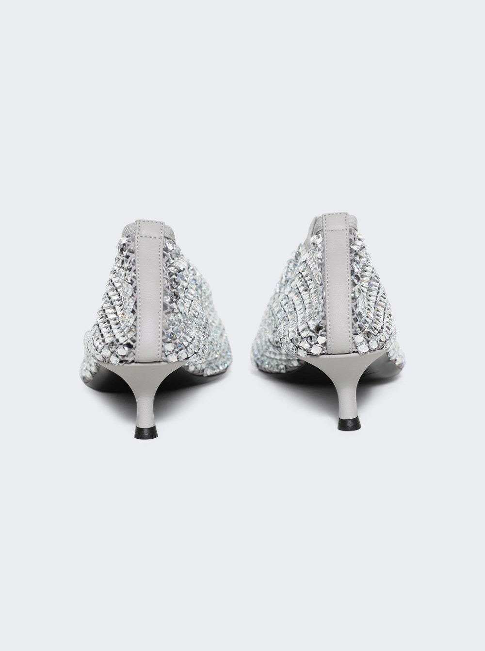 Minette Bezeled Micro Heel Pump Grey - 3
