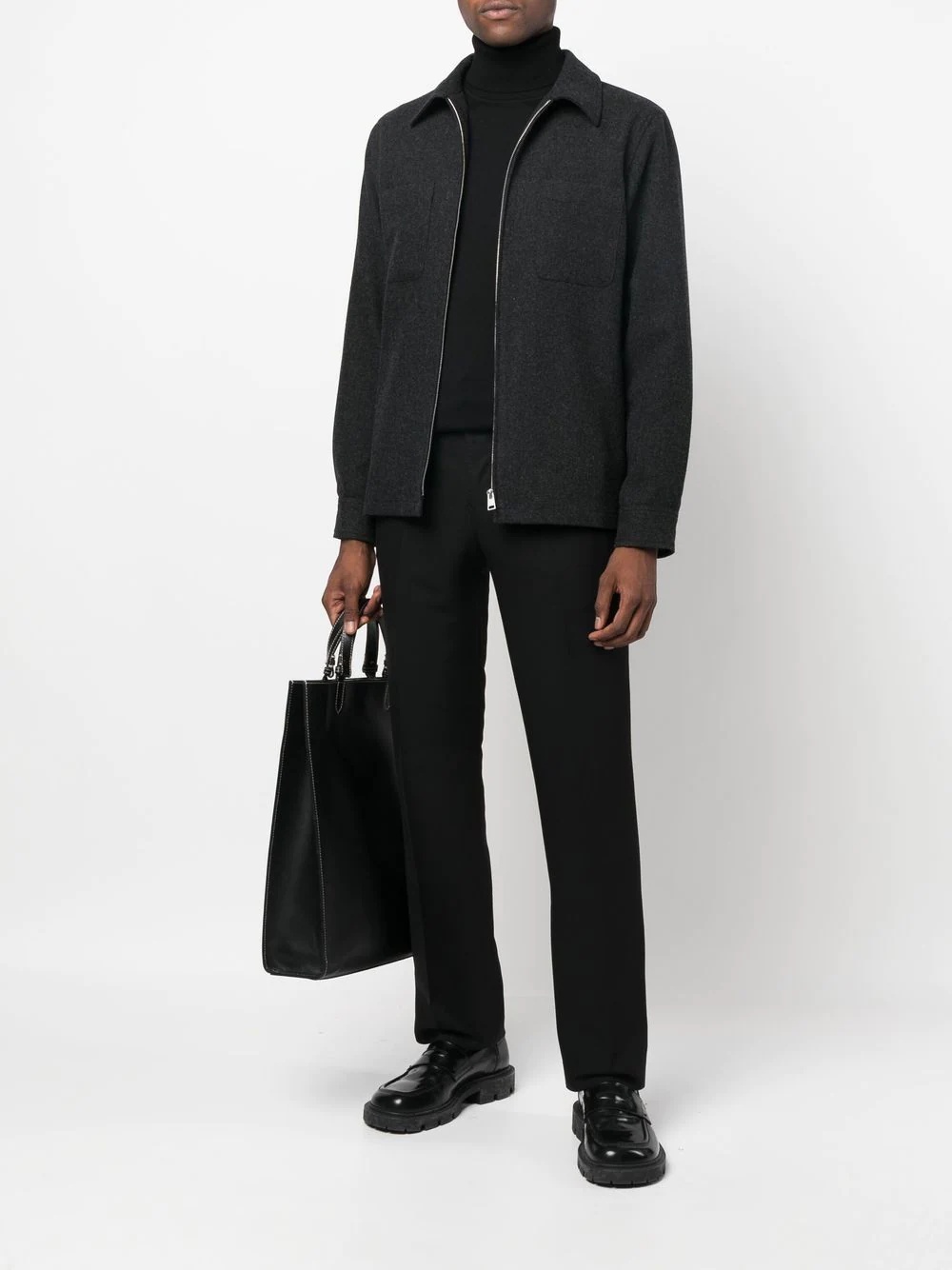 fine-knit roll neck jumper - 4