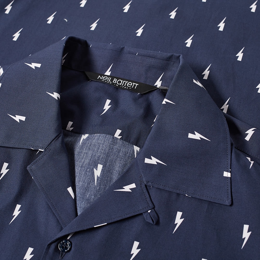 Neil Barrett All Over Print Thunderbolt Vacation Shirt - 2