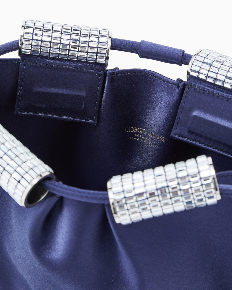 SATIN SHOULDER BAG WITH RHINESTONE DETAIL 4