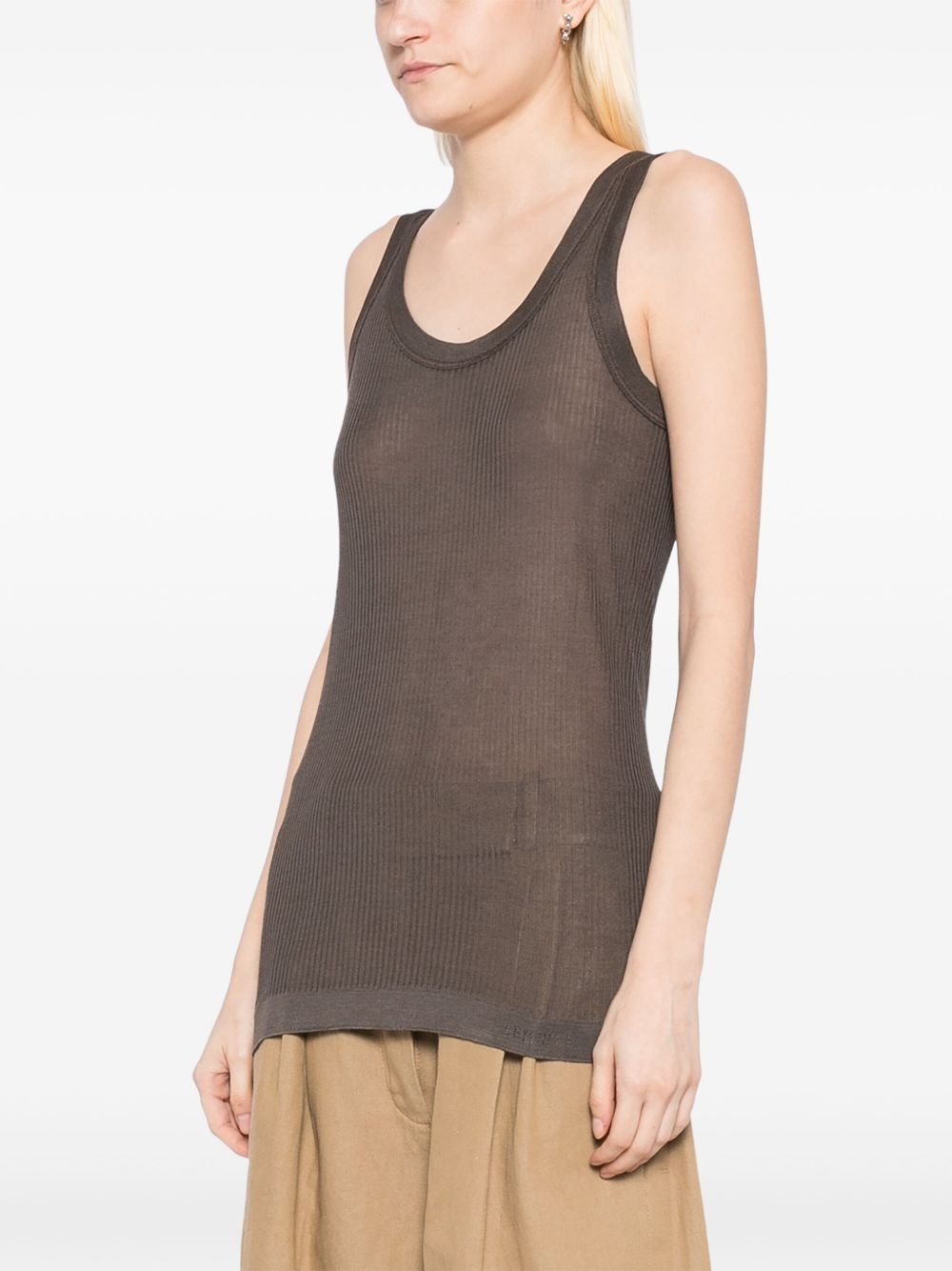 seamless ribbed tank top - 3