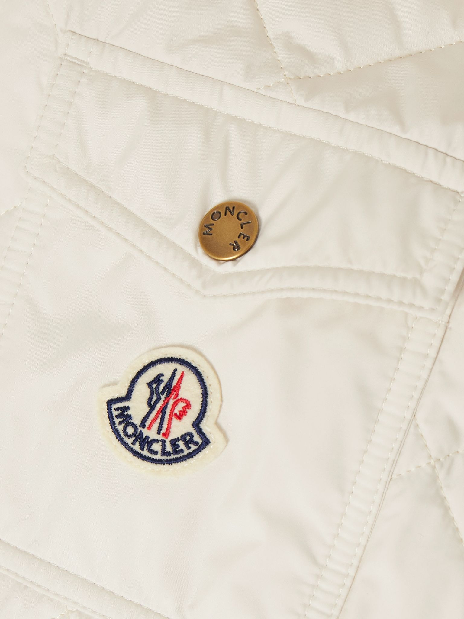 Chitre cropped cotton-canvas trimmed padded quilted shell jacket Off-white - 5