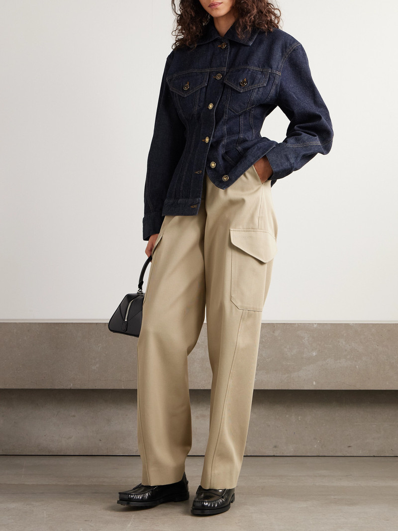 Givenchy Cotton And Wool-blend Gabardine Wide-leg Cargo Pants outlook