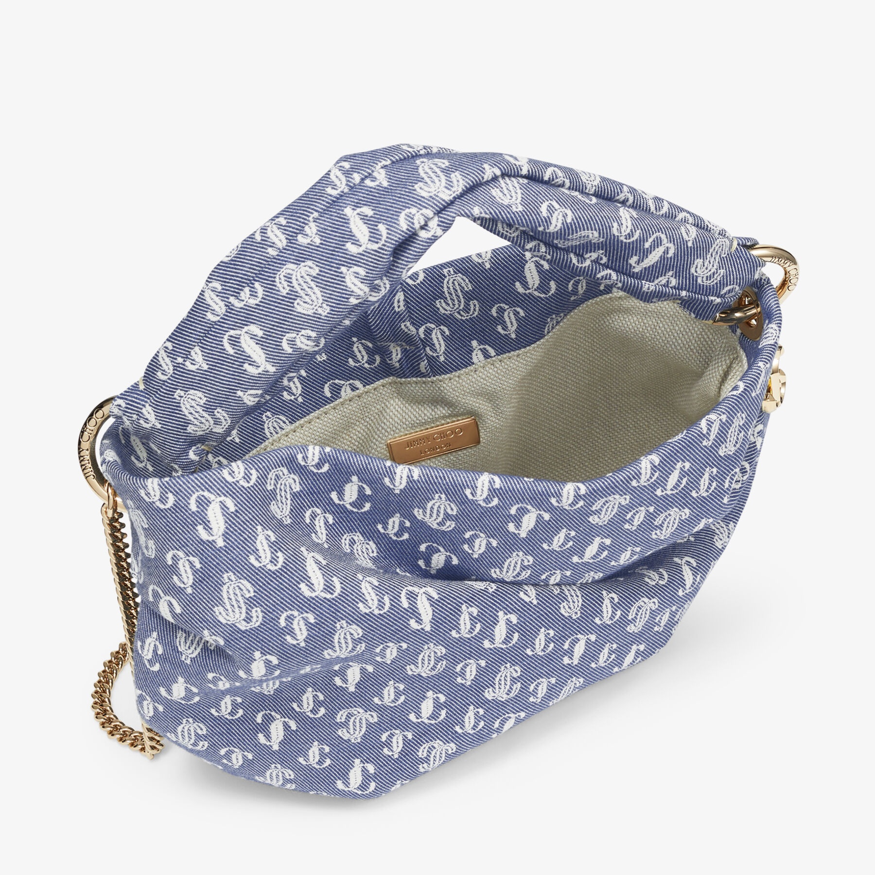 Bonny
Denim JC Monogram Bag with Twisted Handle - 5