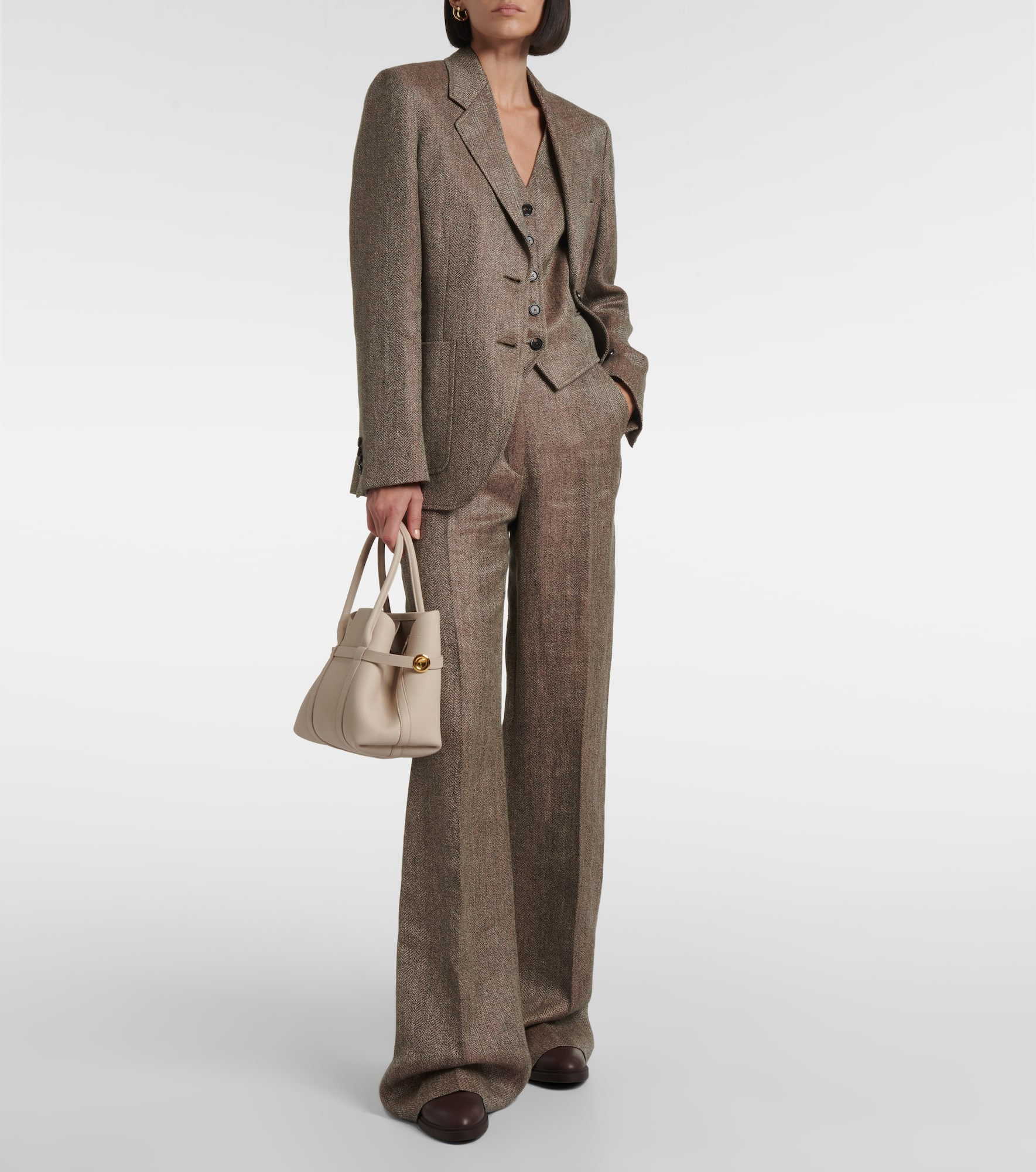Eleanor chevron linen blazer - 2