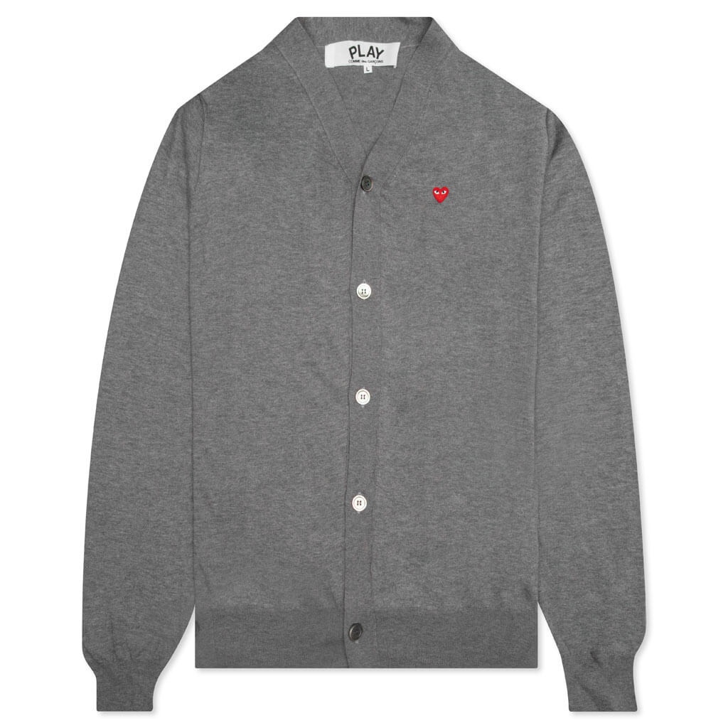 logo-embroidered buttoned cardigan - 1