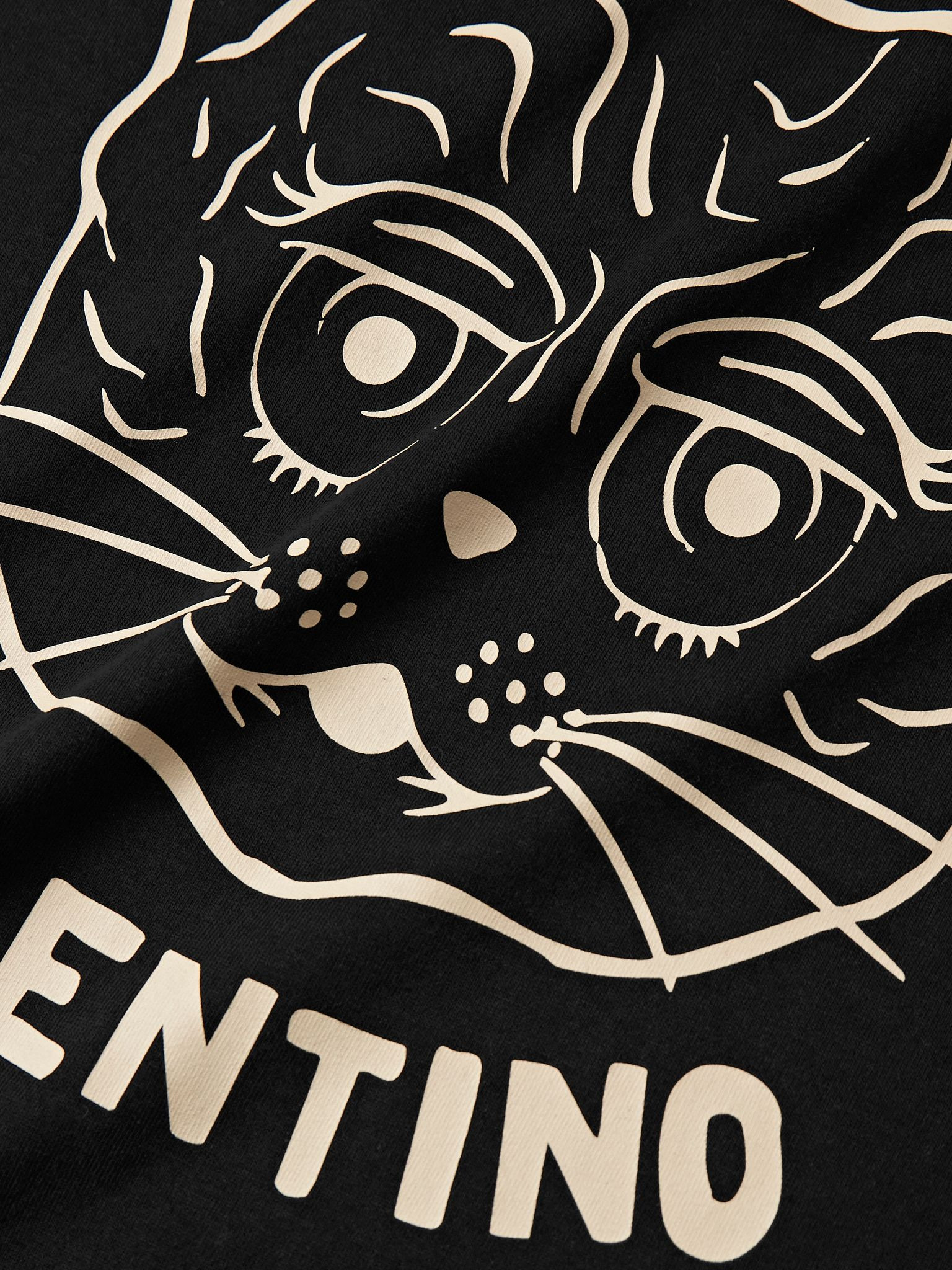 Printed Cotton-Jersey T-Shirt Black - 5