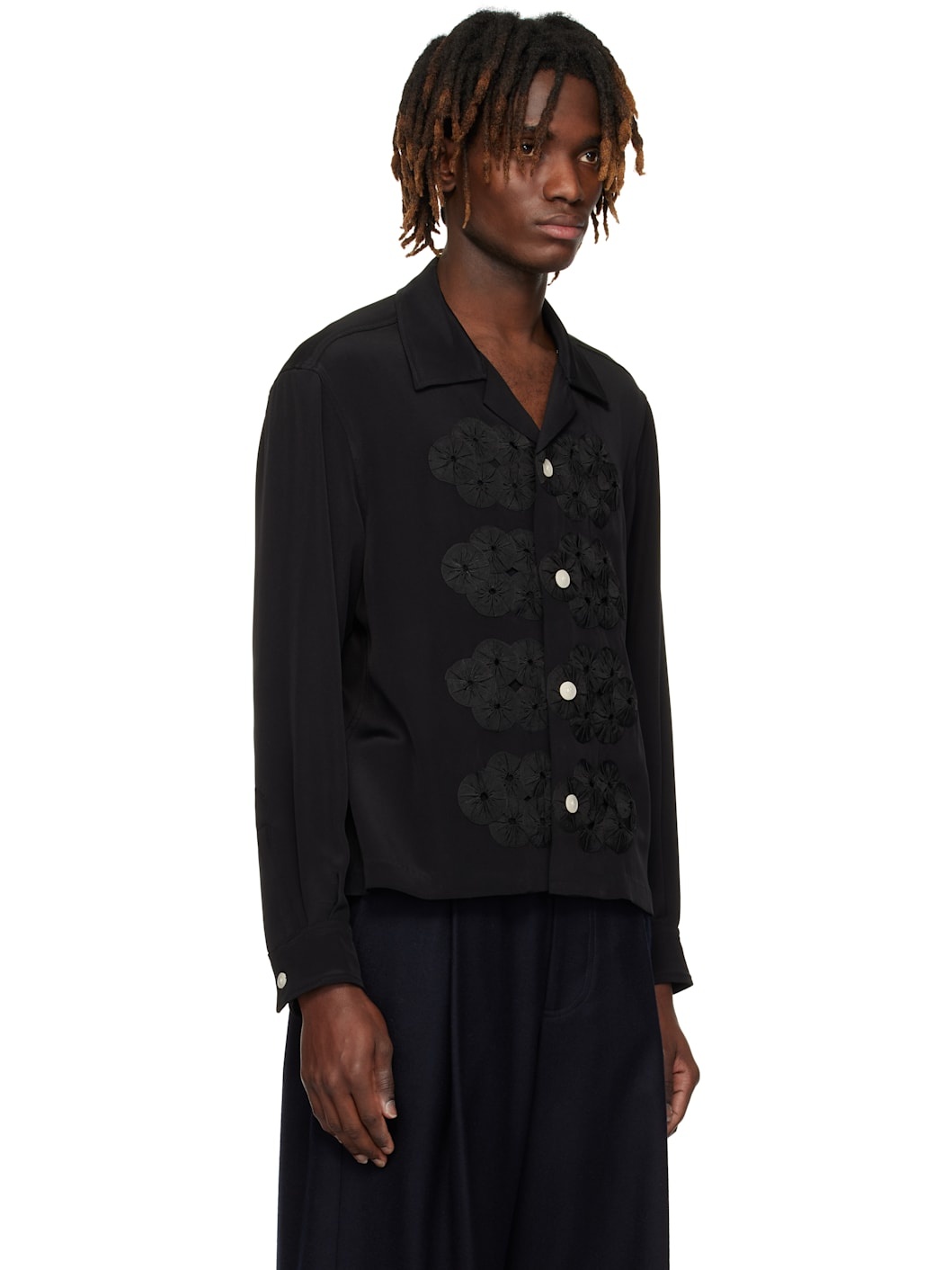 Black Ribbon Garland Shirt - 2