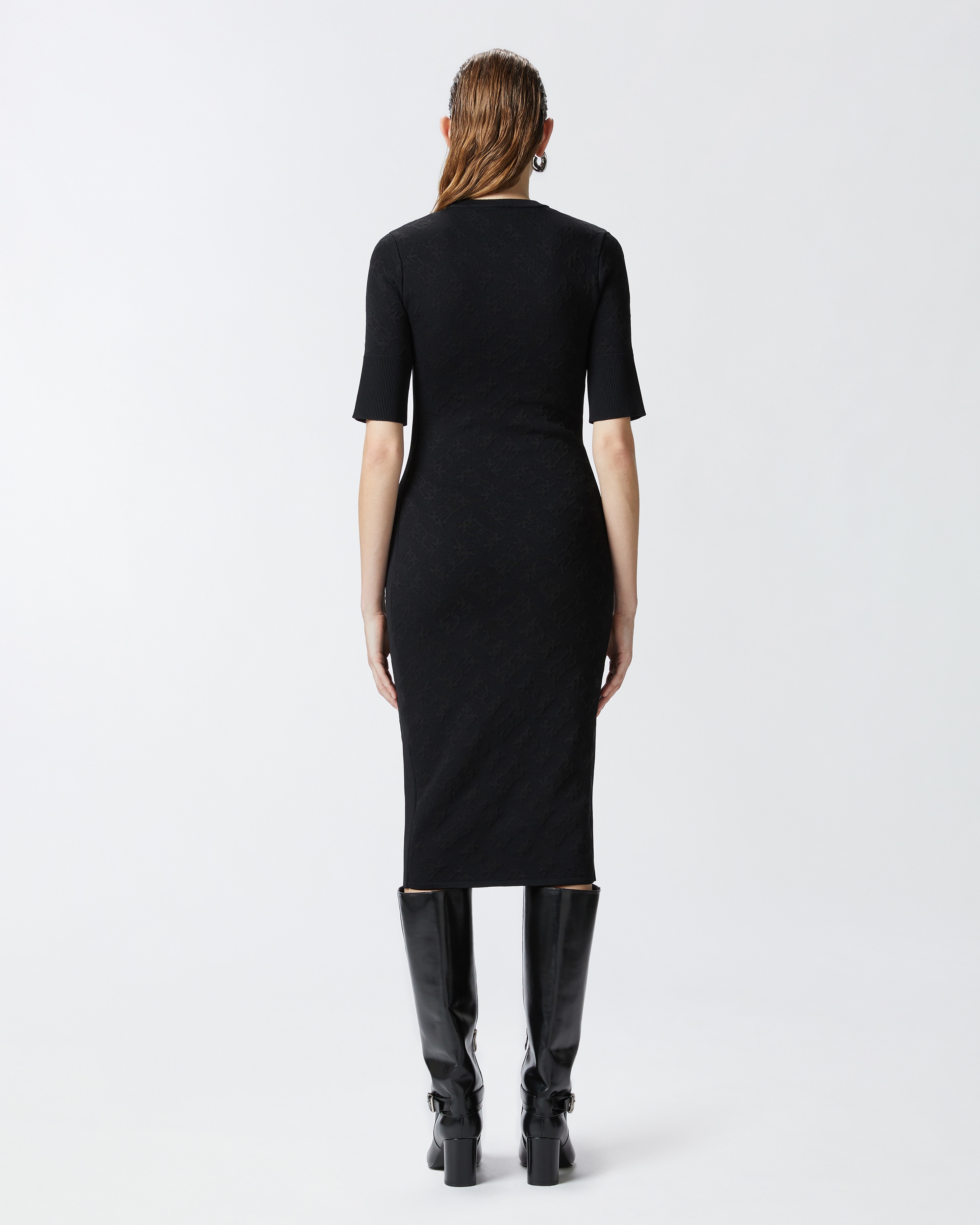 SLIM-FIT KNIT MIDI DRESS - 4