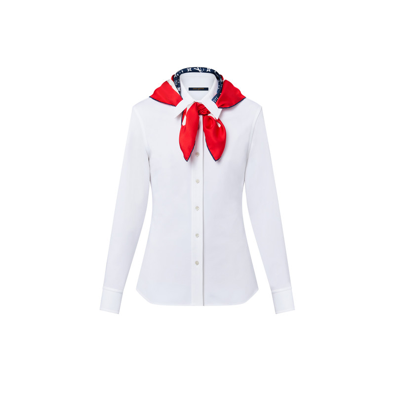 Tricolor Monogram Scarf Shirt 1
