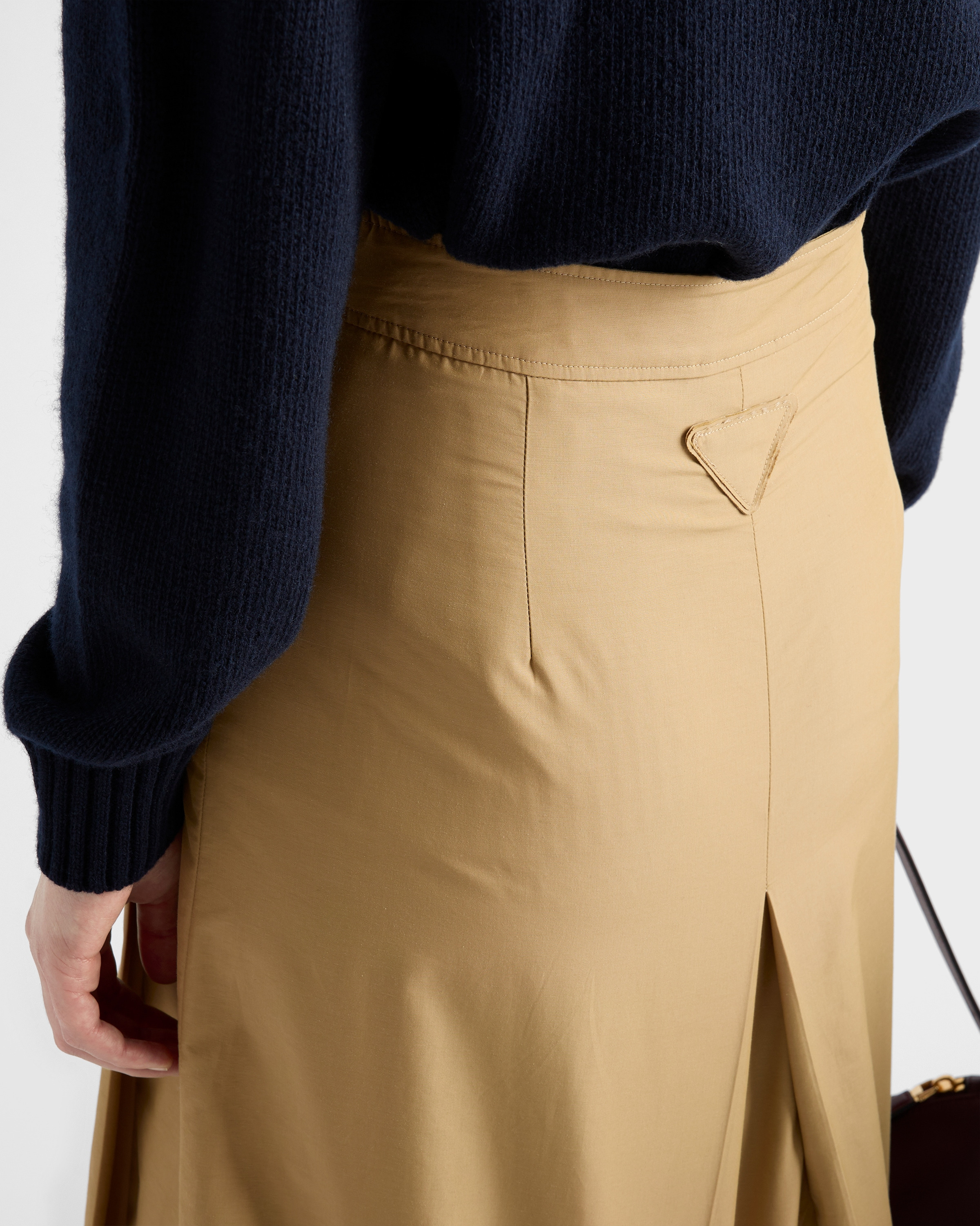 Pleated technical fabric skirt - 4