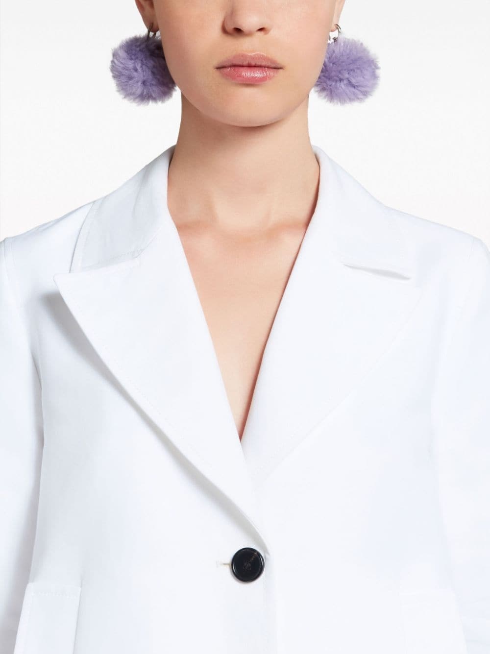 single-breasted cotton blazer - 5