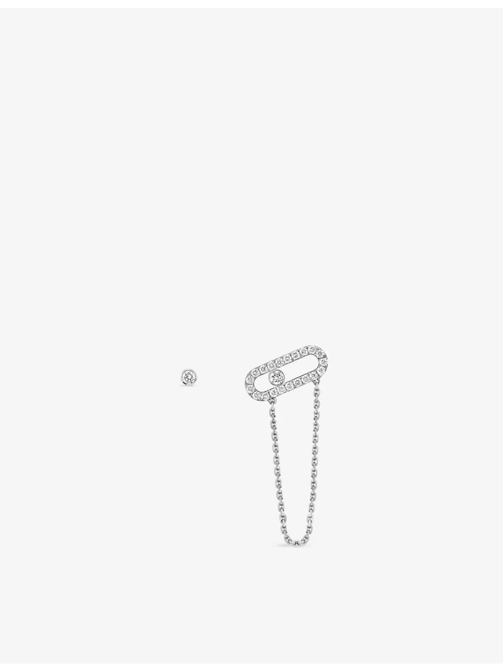 Move Uno 18ct gold and diamond chain and stud earrings - 1