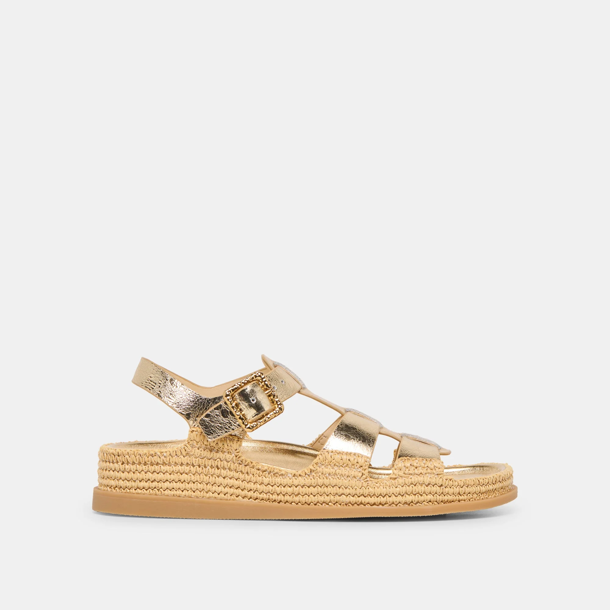 SHENNA SANDALS GOLD DISTRESSED LEATHER - 1
