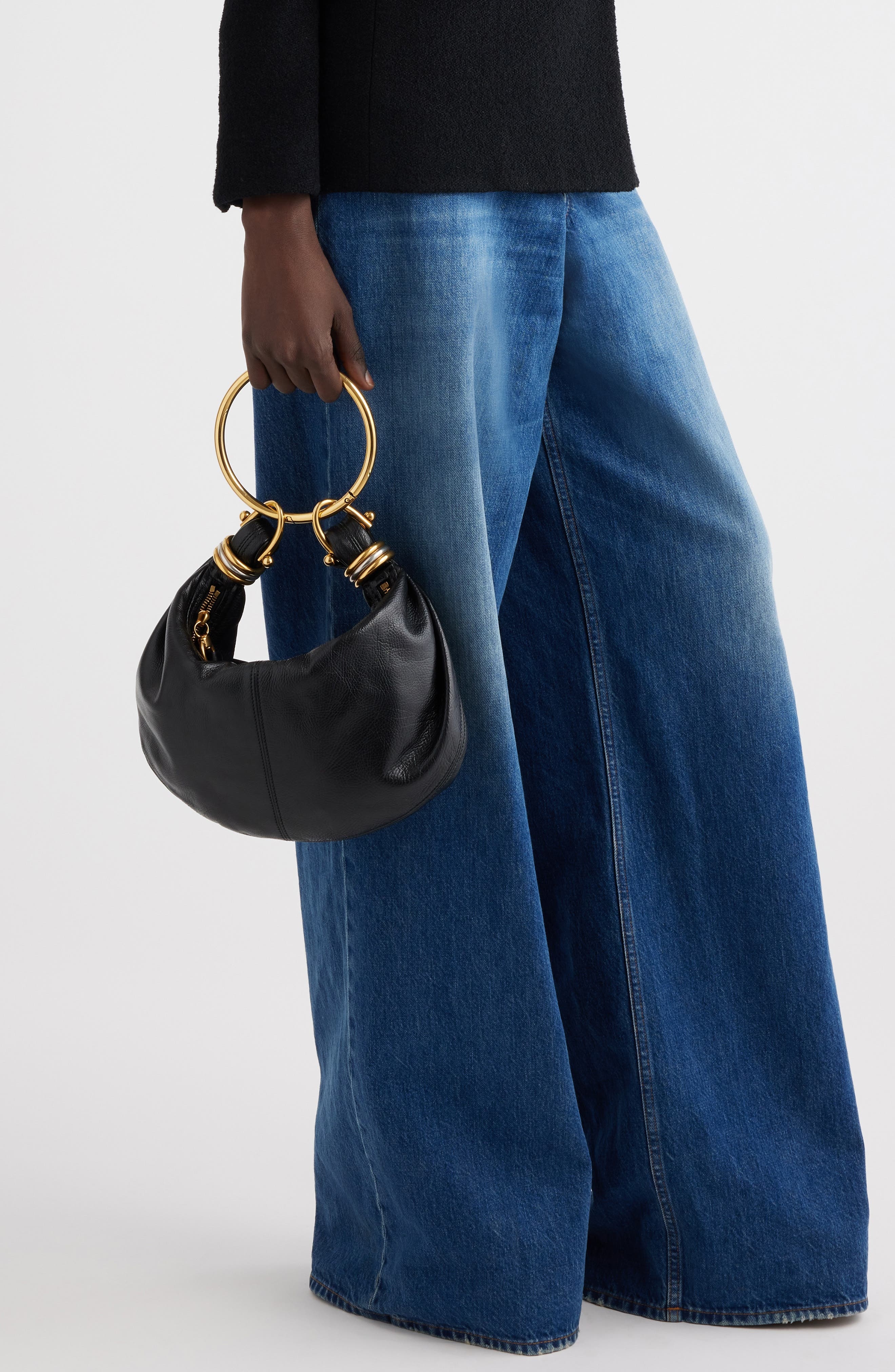Chloé Small Bracelet Hobo Bag in Black 001 at Nordstrom - 7