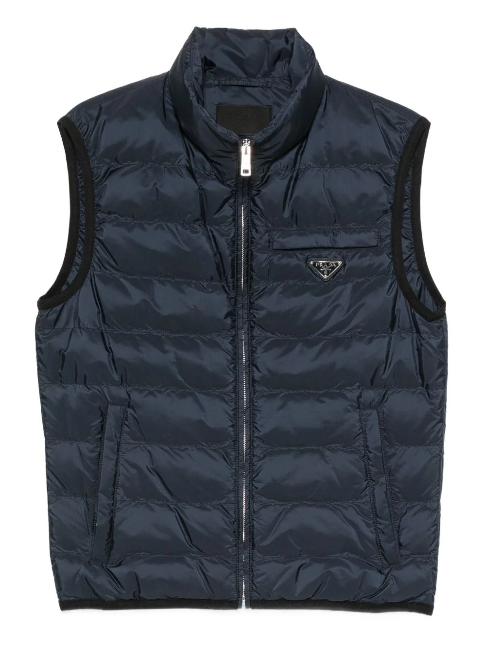 zip-up padded gilet - 1