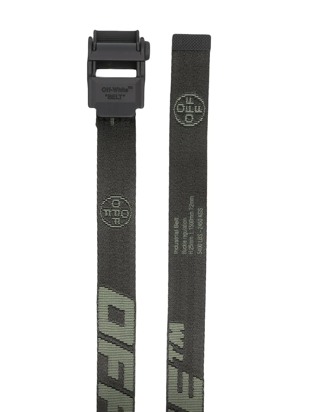 logo-tape buckle-fastening belt - 2