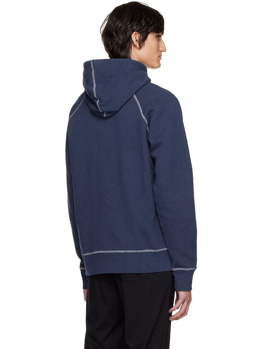Navy Fleeceback Hoodie - 3