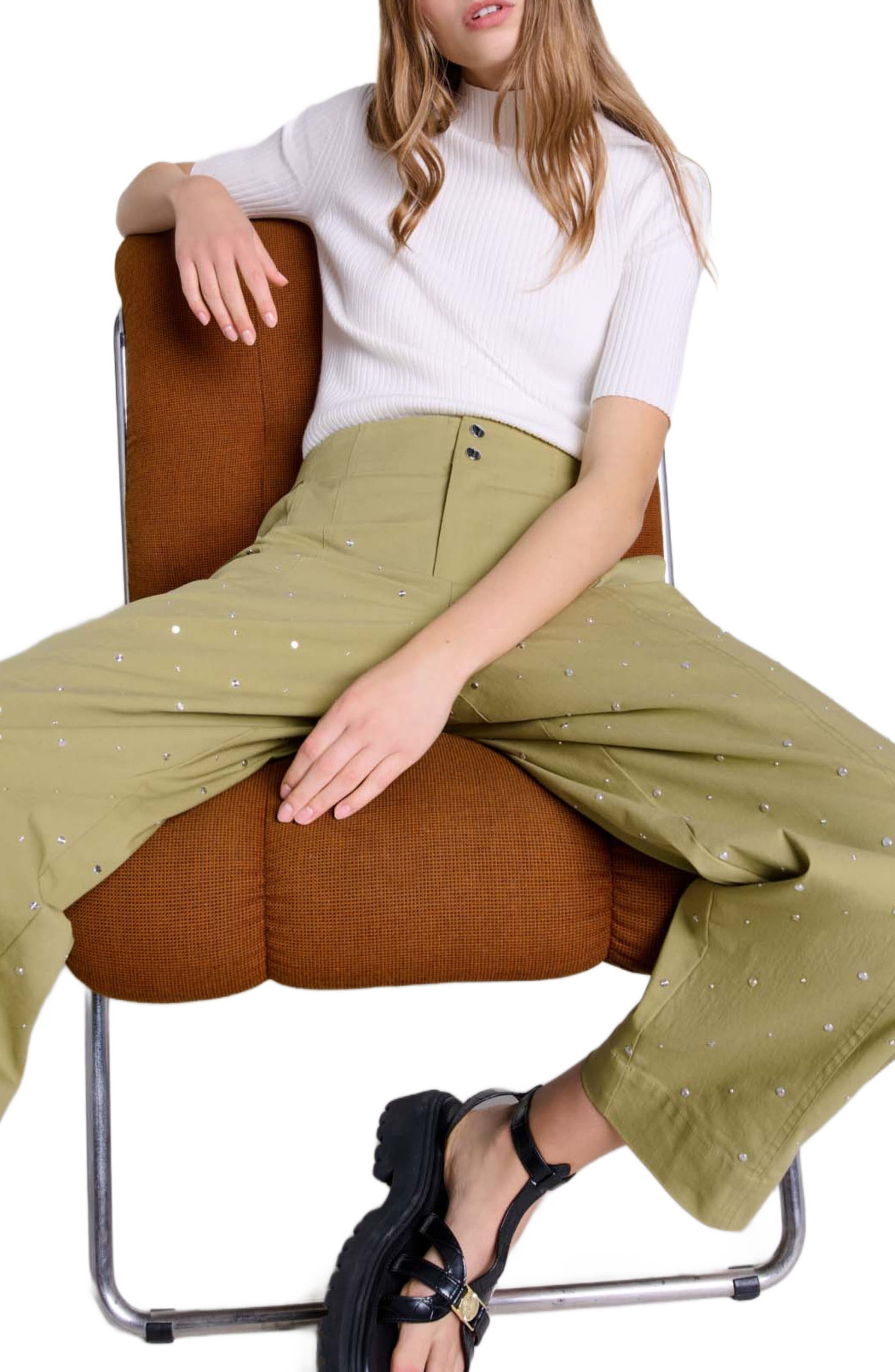 maje Cotton and silk ribbed top in Ecru at Nordstrom - 5