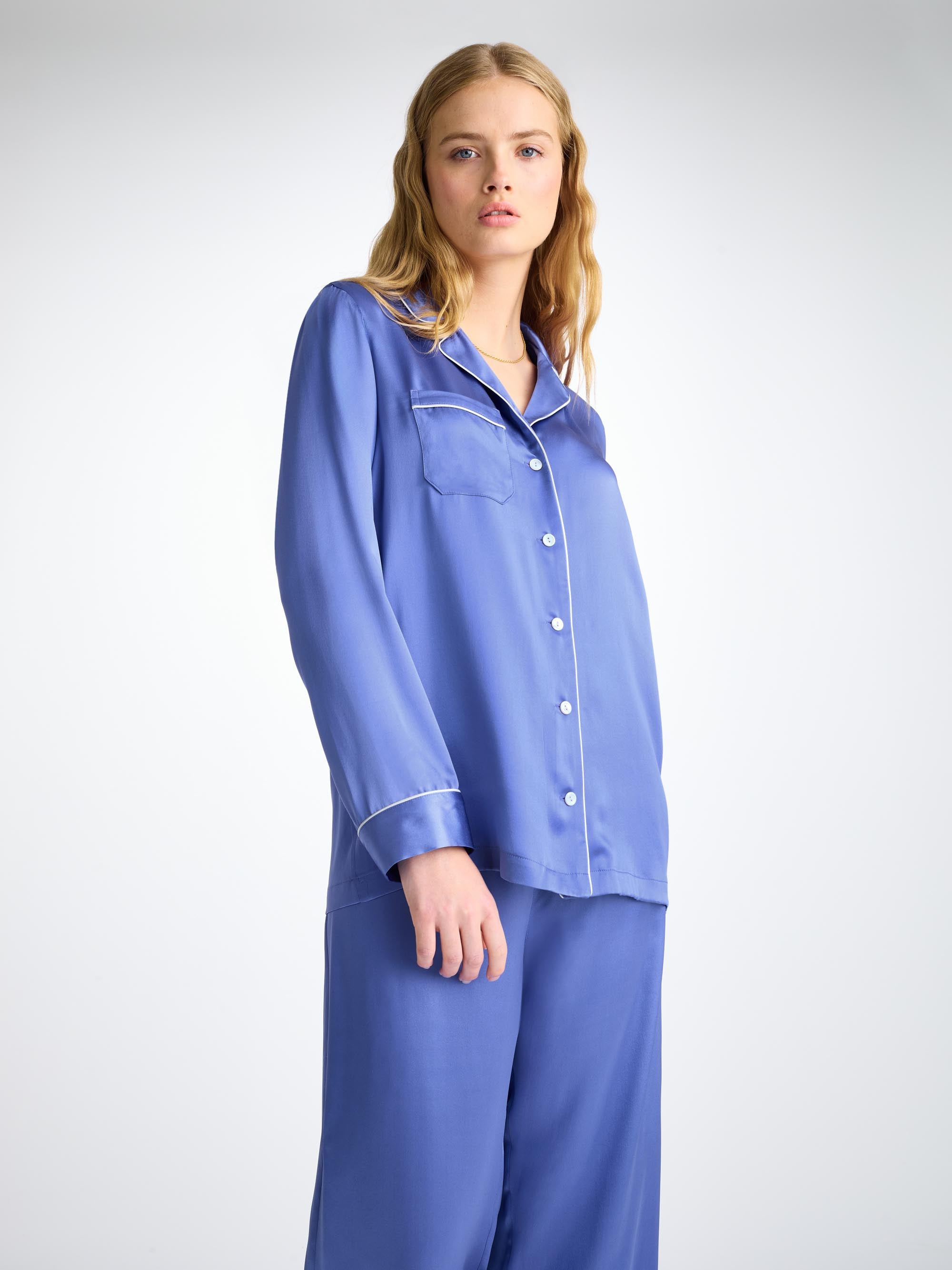 Women's Pajamas Bailey Silk Satin Amethyst - 3