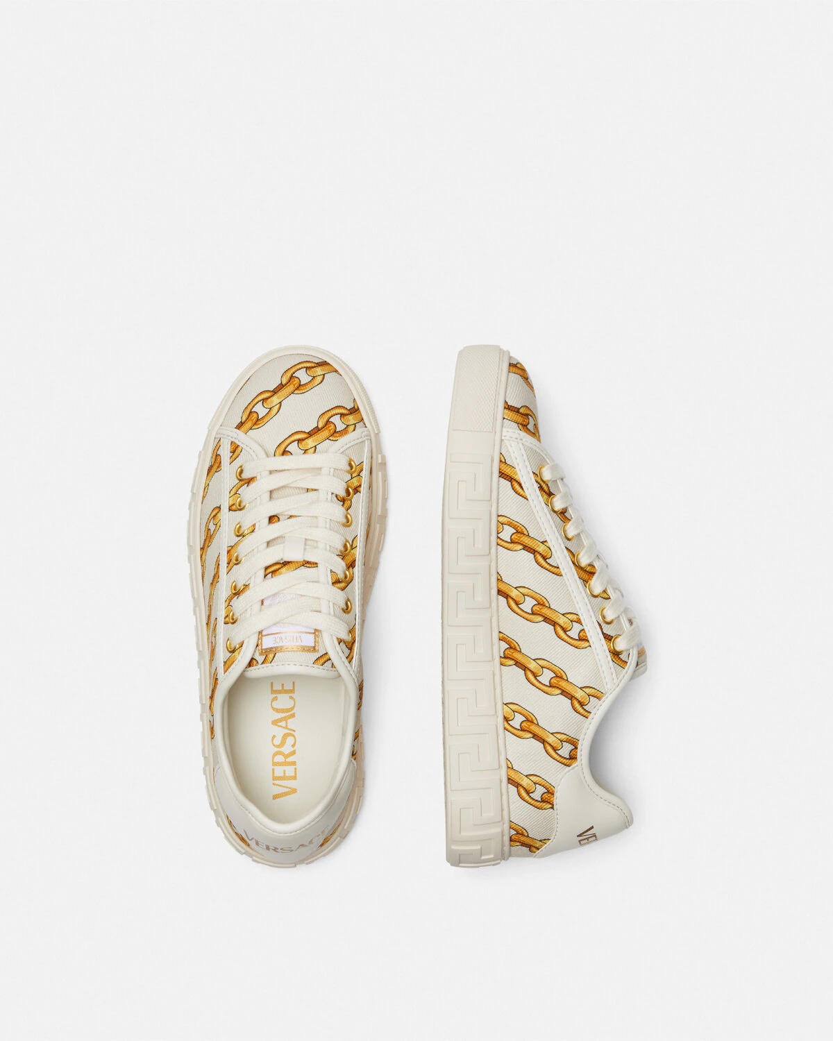 Chain Stripes Greca Sneakers - 4