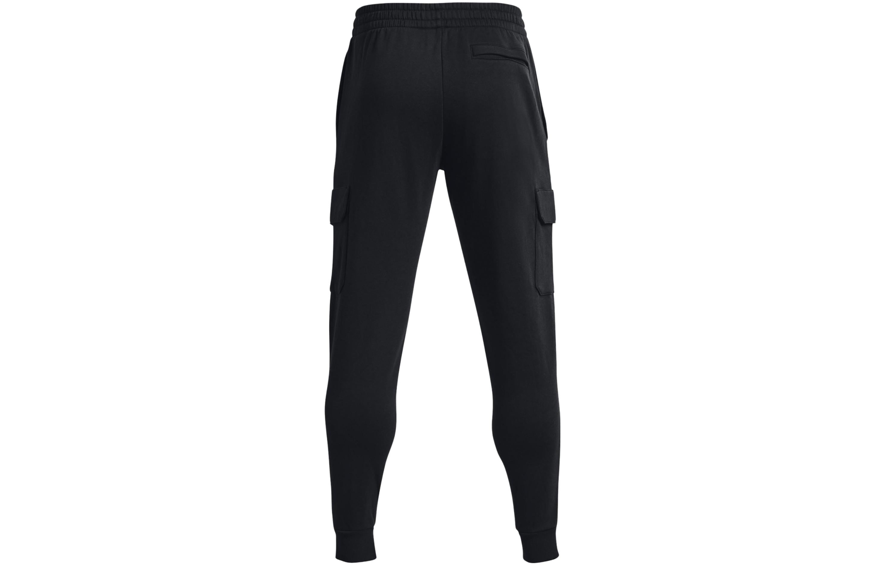 Under Armour Rival Fleece Cargo Joggers 'Black White' 1382134-001 - 2