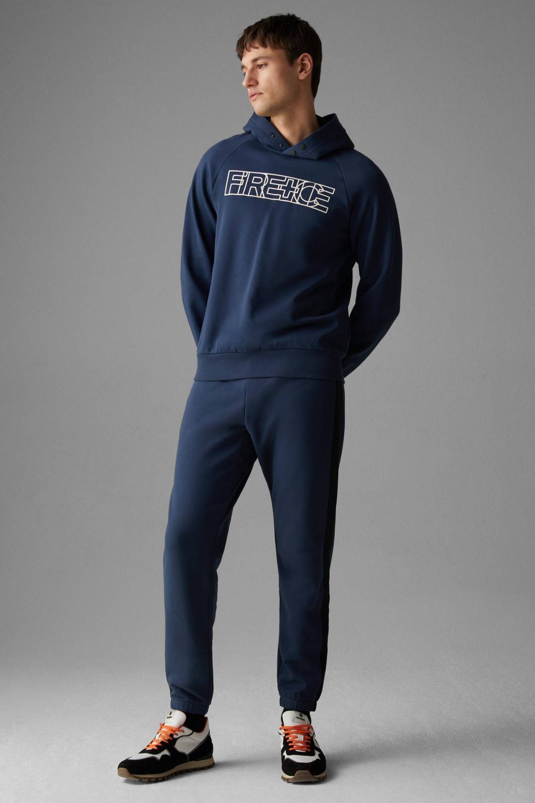 NORMAN JOGGING TROUSERS IN DARK BLUE/BLACK - 4