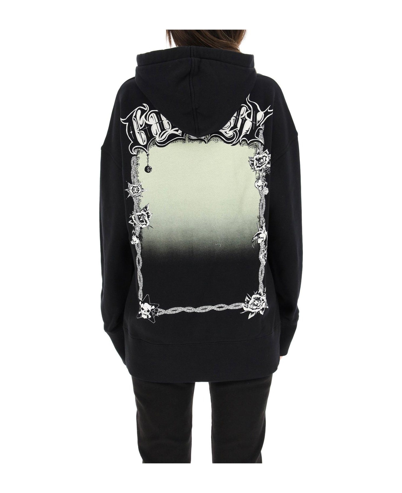 Graphic Printed Oversized Hoodie - 4
