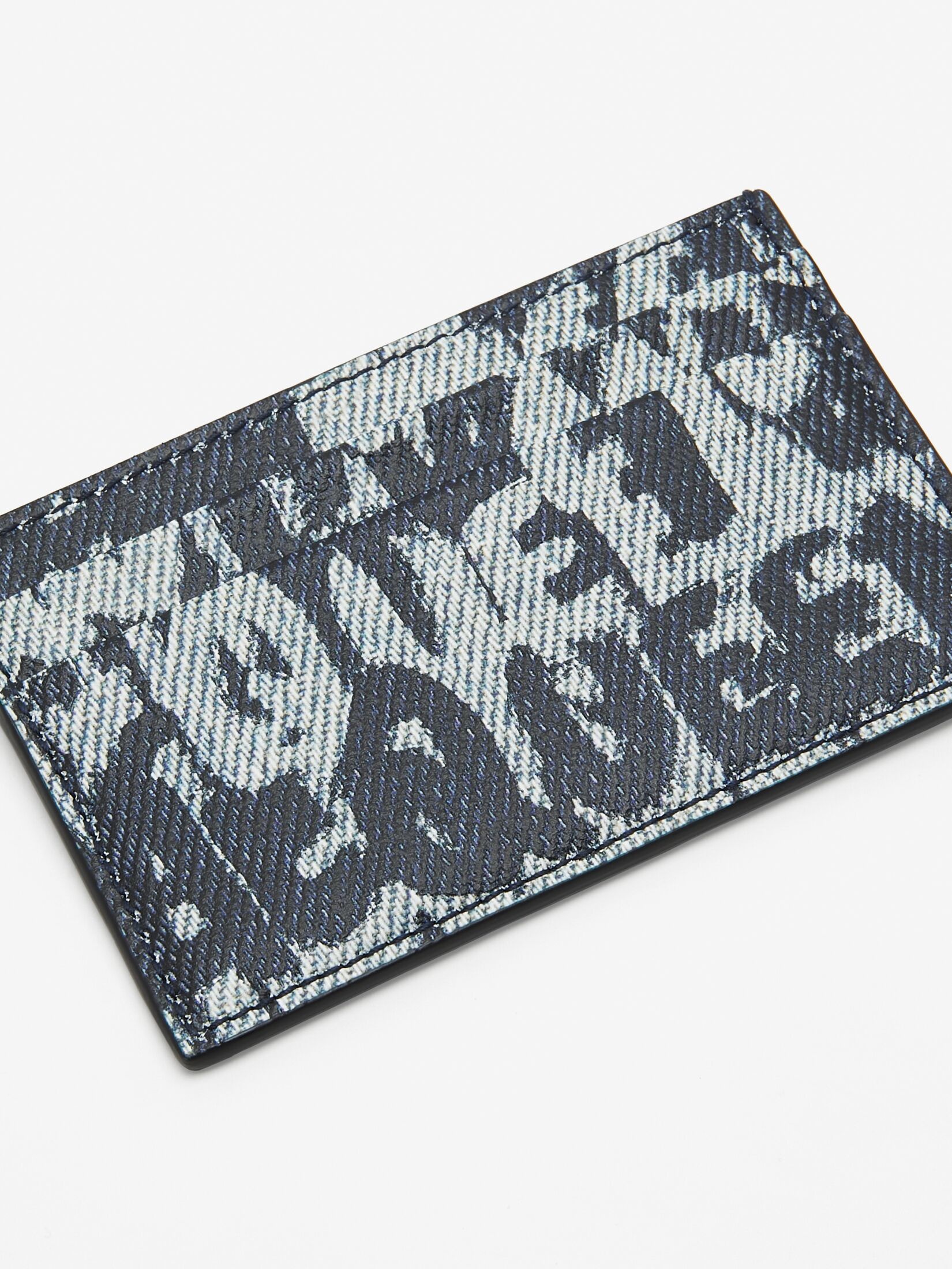 Men's McQueen Graffiti Card Holder in Blue - 4