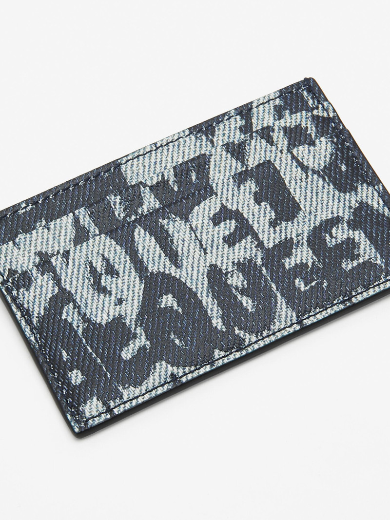 Men's McQueen Graffiti Card Holder in Blue 4