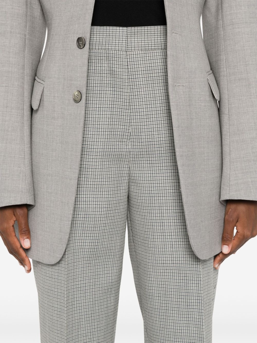 checked tailored trousers - 5