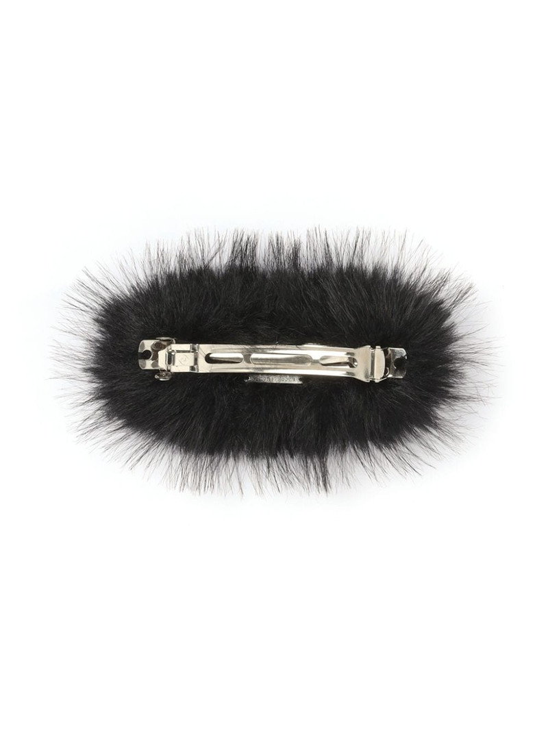 Simone Rocha faux-fur crystal embellishment hair clip outlook