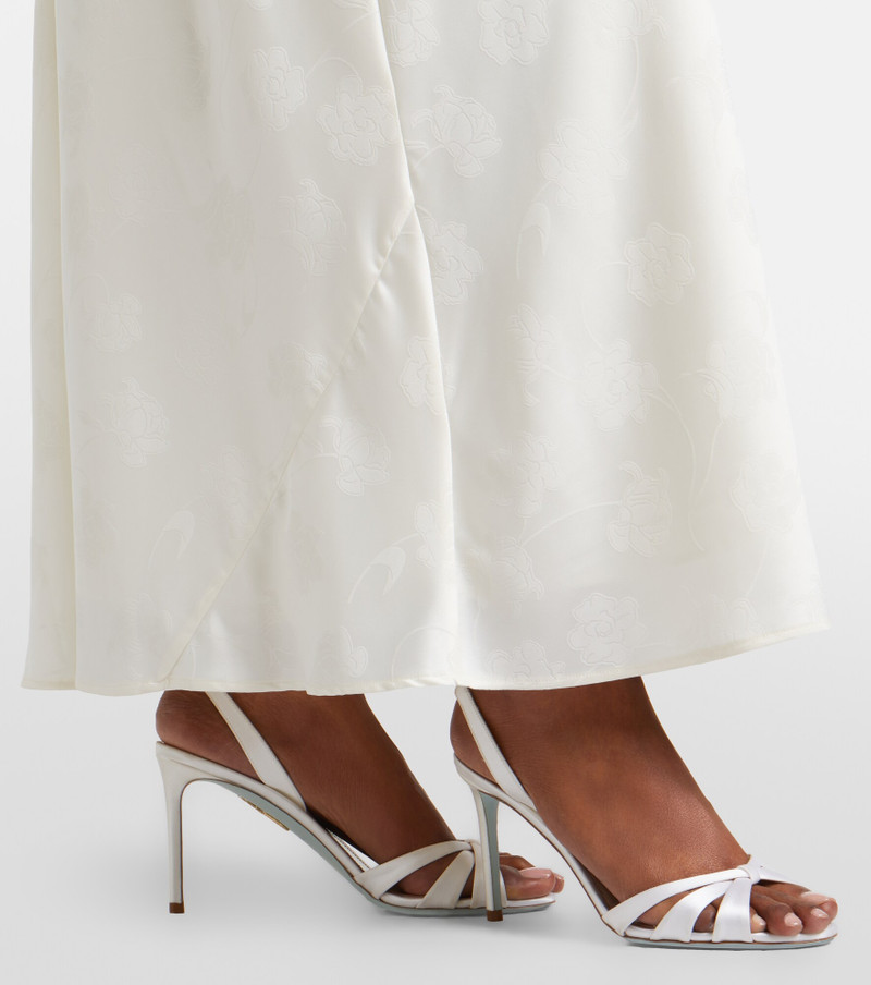 Floral satin maxi dress 4