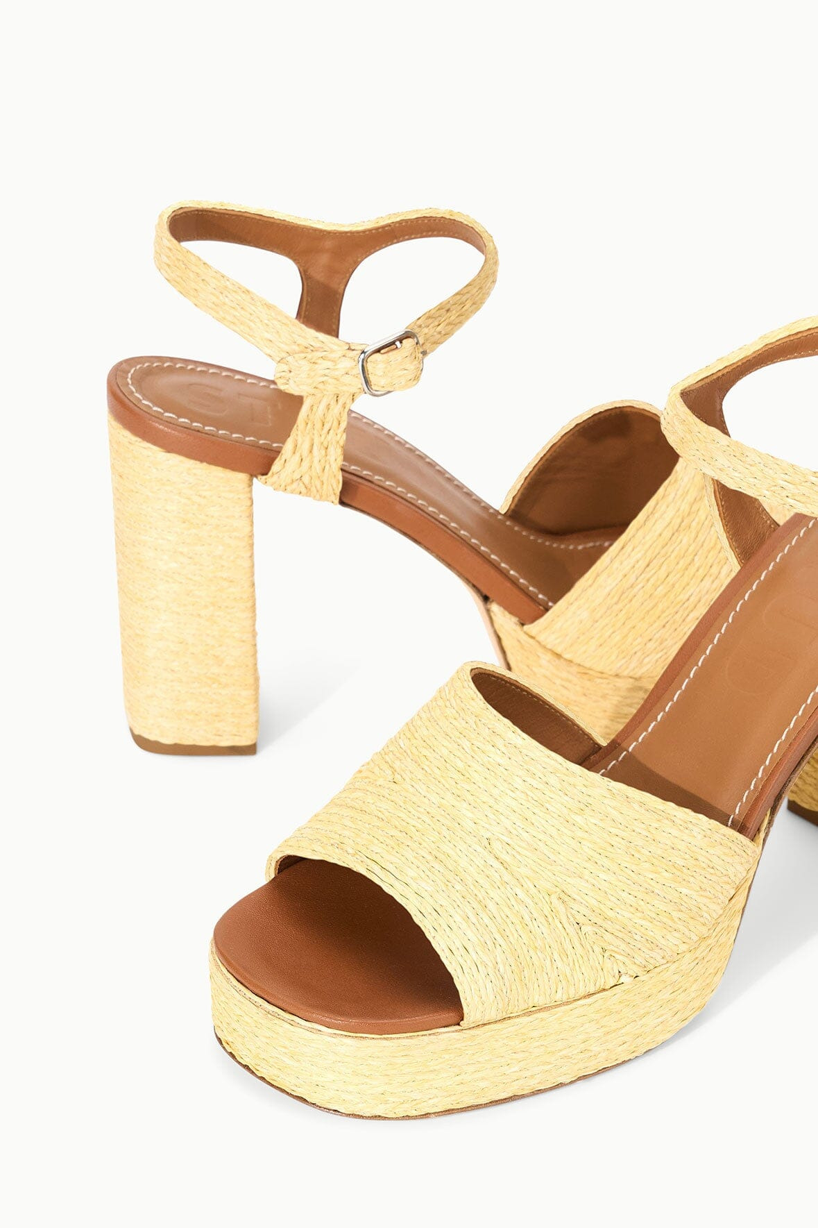 STAUD JODIE PLATFORM HEEL NATURAL - 5