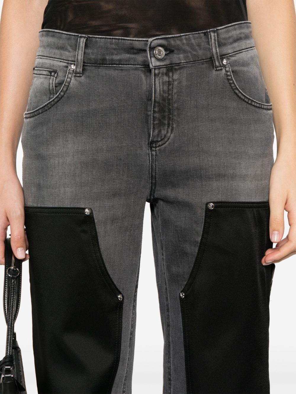 panelled cargo jeans - 5