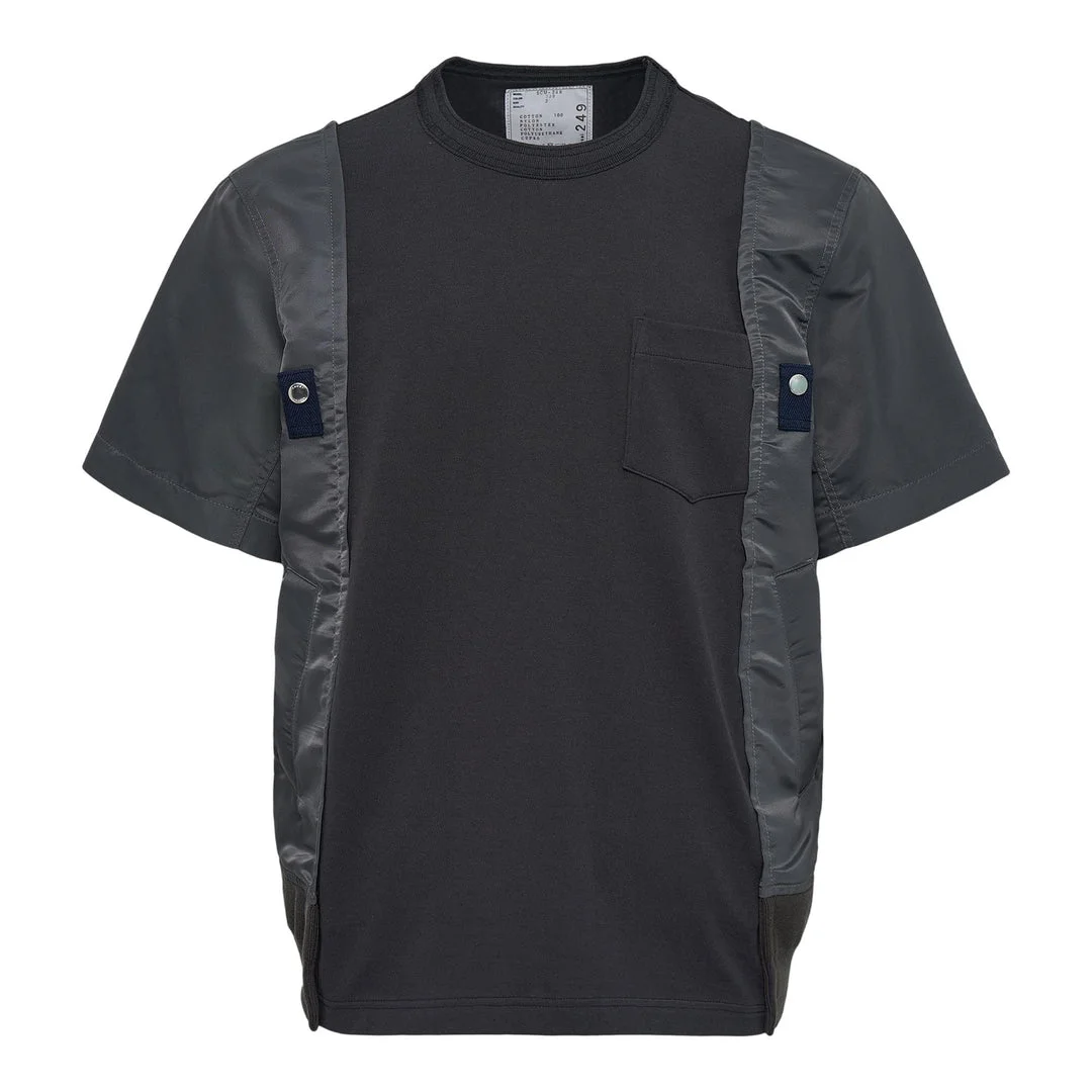 Nylon Twill X Cotton Jersey T-Shirt - 1
