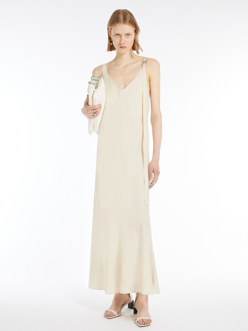 Sportmax UNIONE Long dress with removable shoulder strap detail outlook