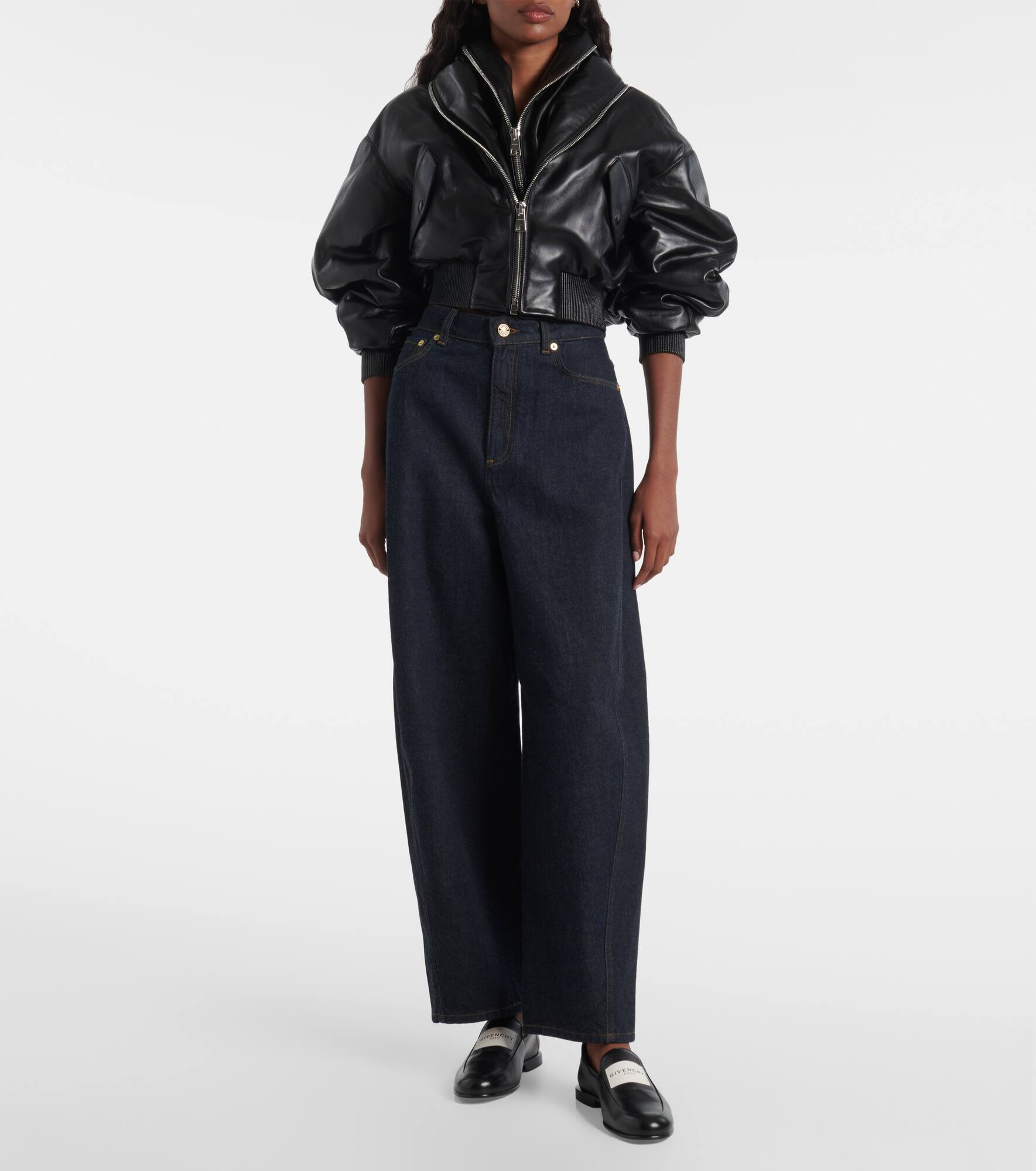 Leather bomber jacket - 8