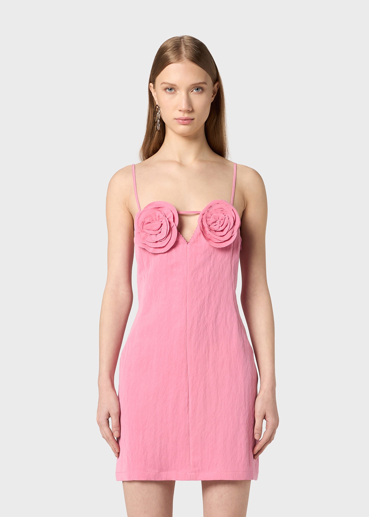 MINI DRESS WITH ROSE DETAILS - 3