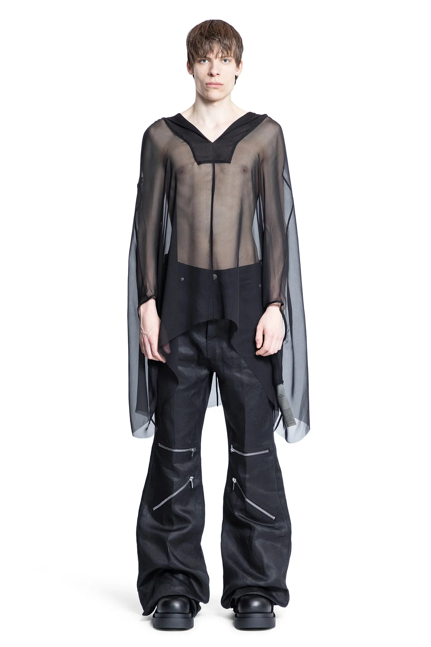 Hollywood-Hooded-Kaftan-In-Silk-Chiffon - 1