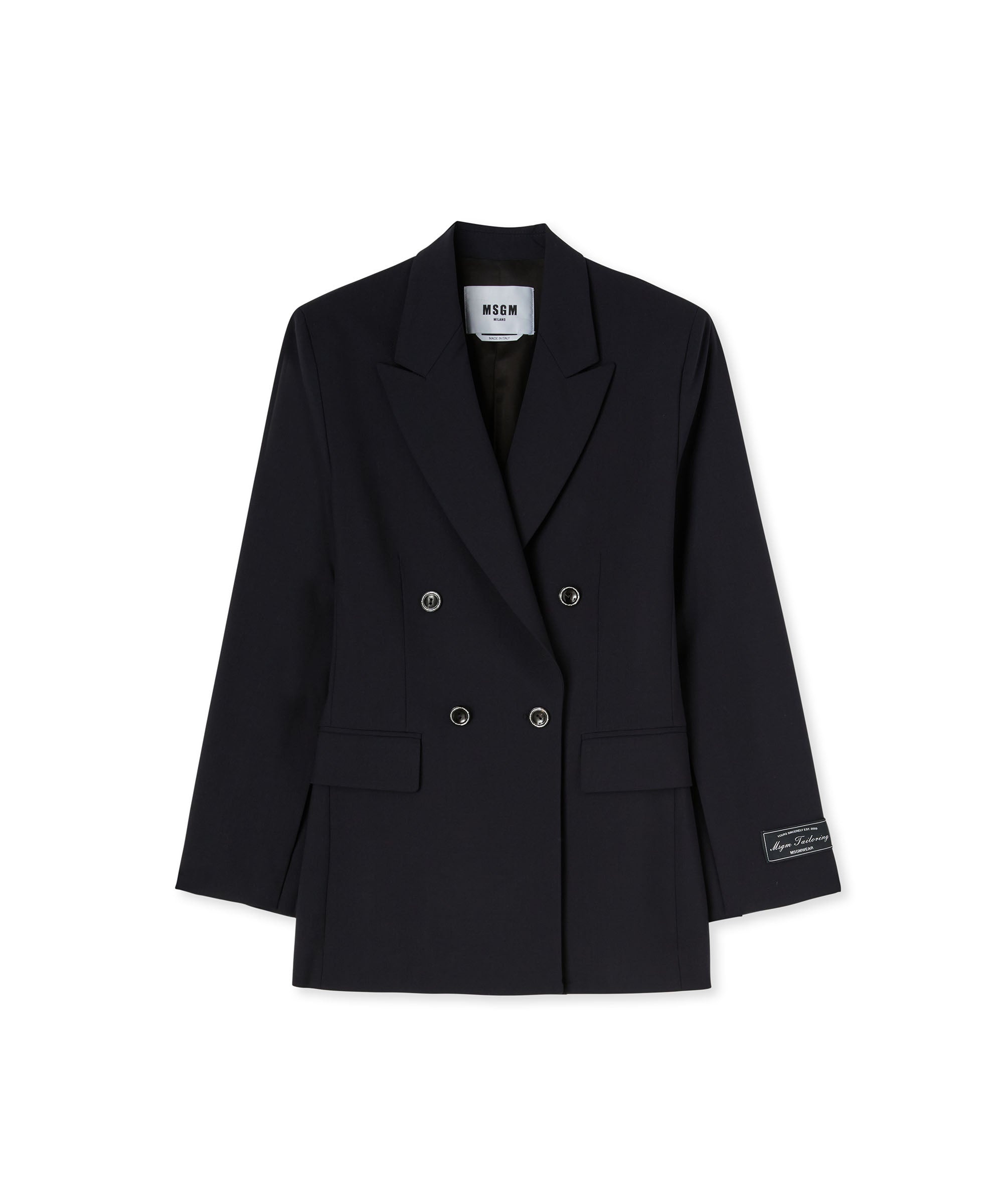 Msgm coat in virgin wool blend