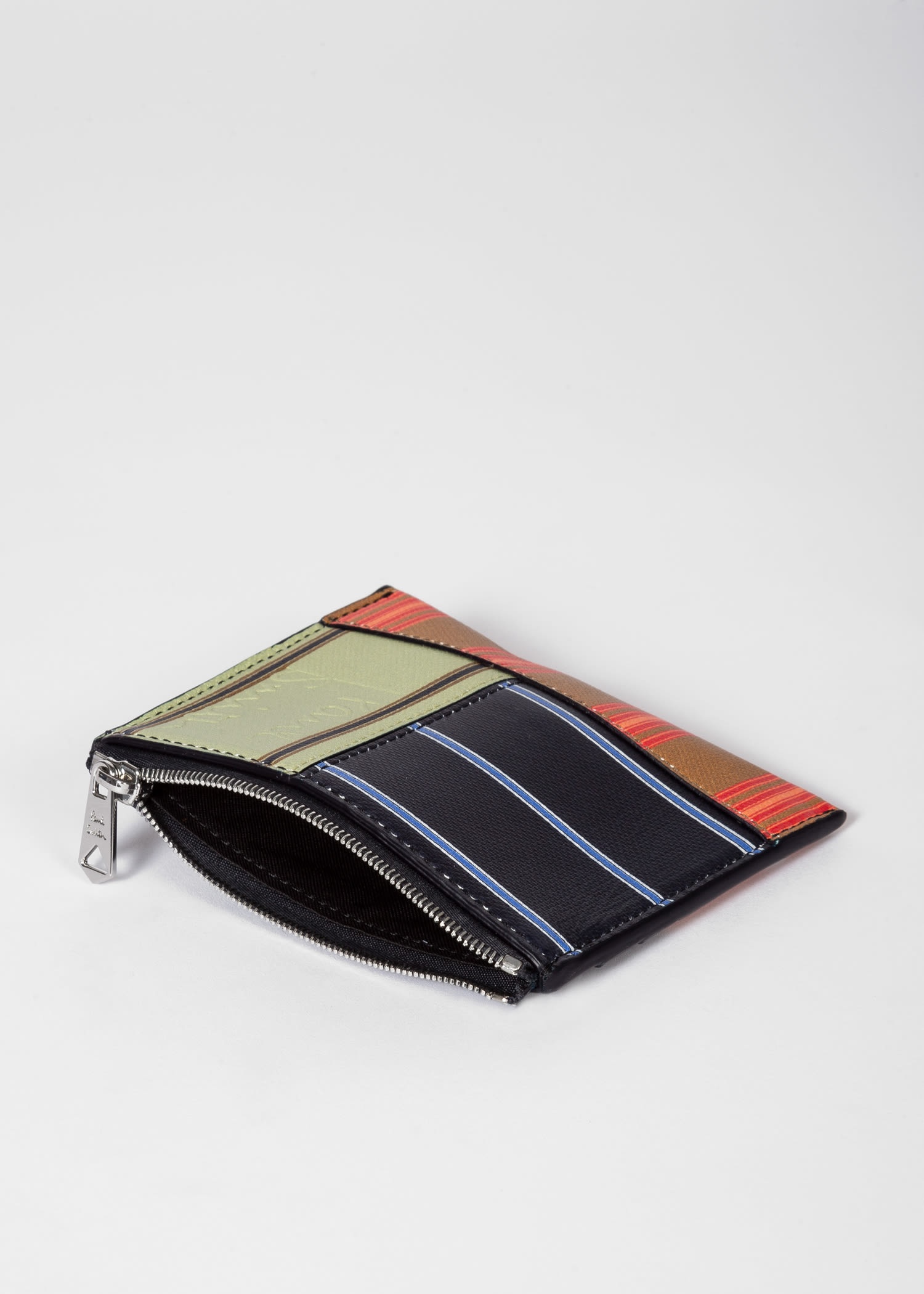 Patchwork Stripe Zip Wallet - 3