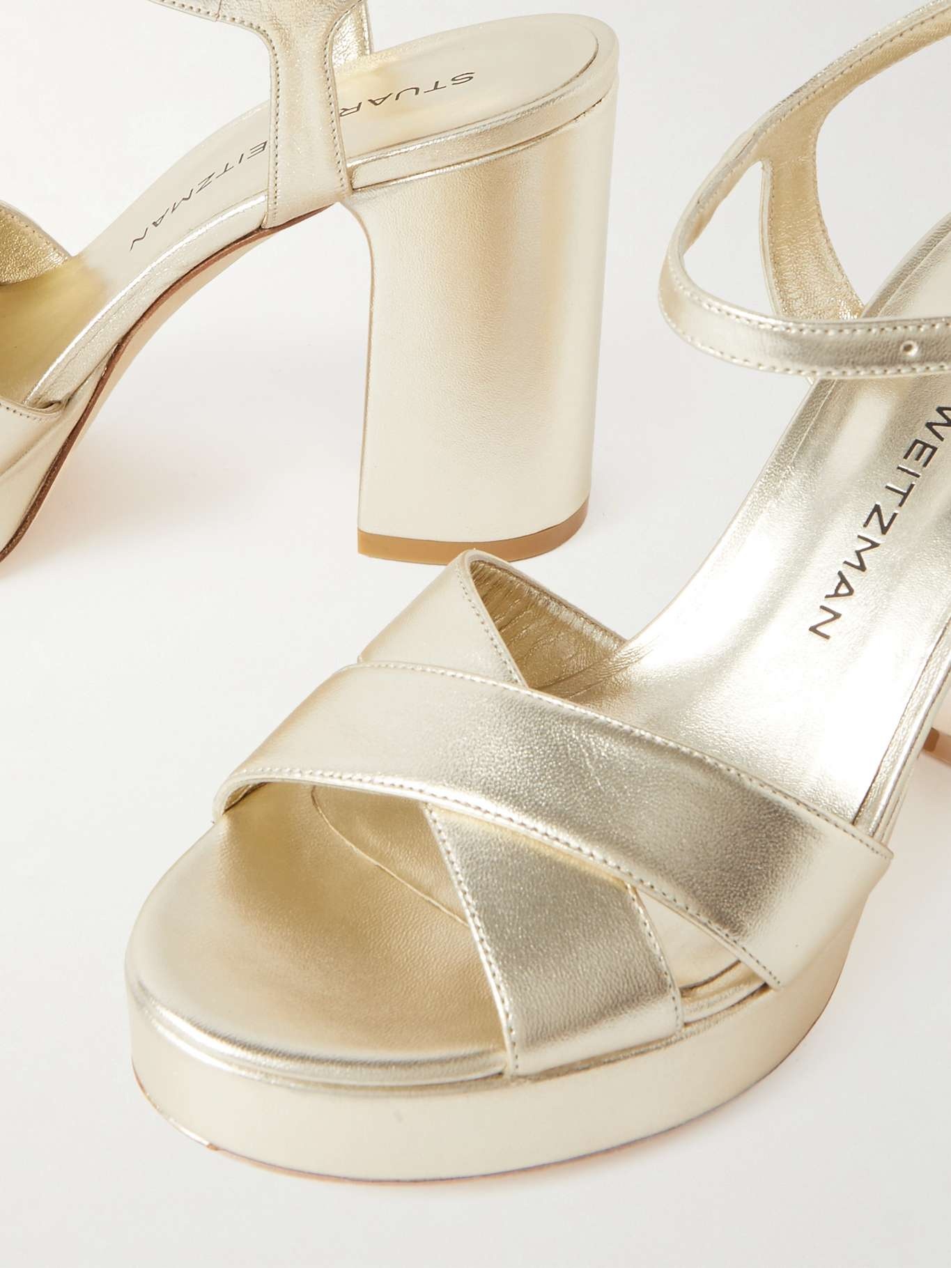 Dayna metallic leather platform sandals - 4