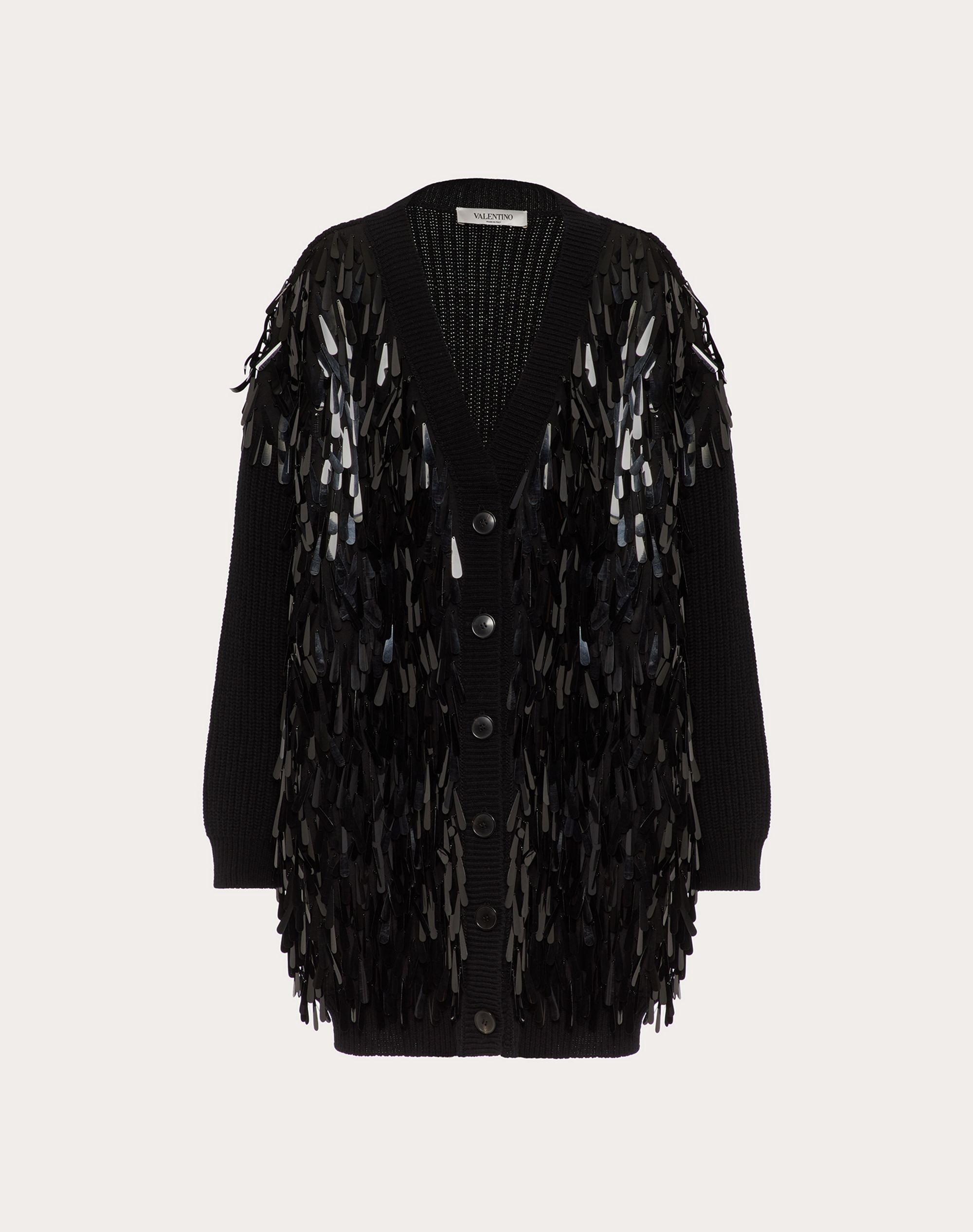 EMBROIDERED WOOL CARDIGAN - 1