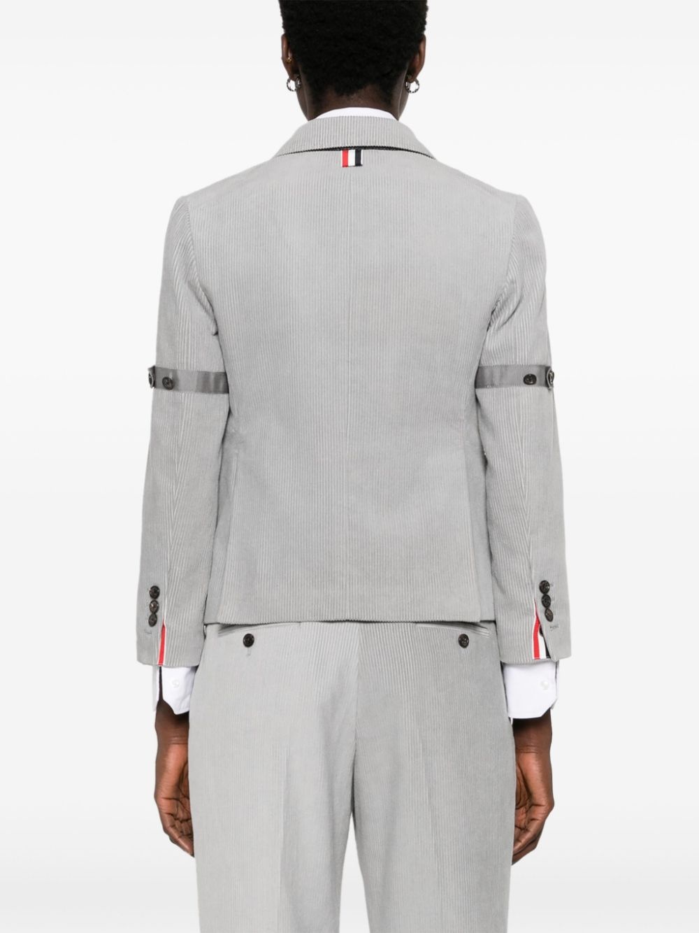 corduroy single-breasted blazer - 4